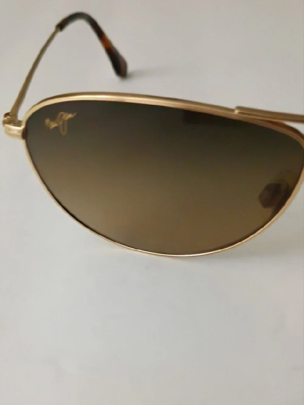 Maui Jim Jim Baby  Gold Aviator Sunglasses with Brown Gradient Lenses MJ 245-16